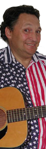 Roger Chartier in patriotic shirt